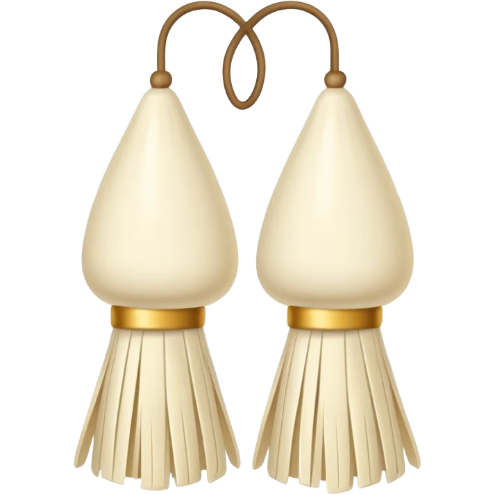 Two cream Tassels emoji