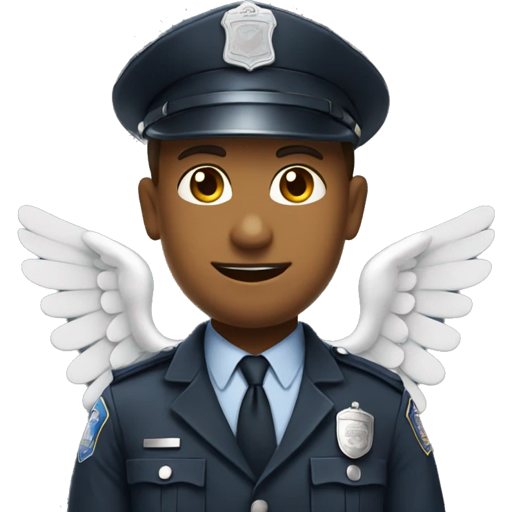Police man with angel wings  emoji