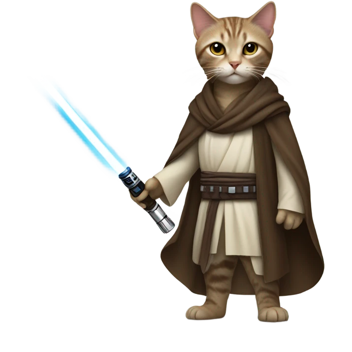 Jedi knight as a cat  emoji