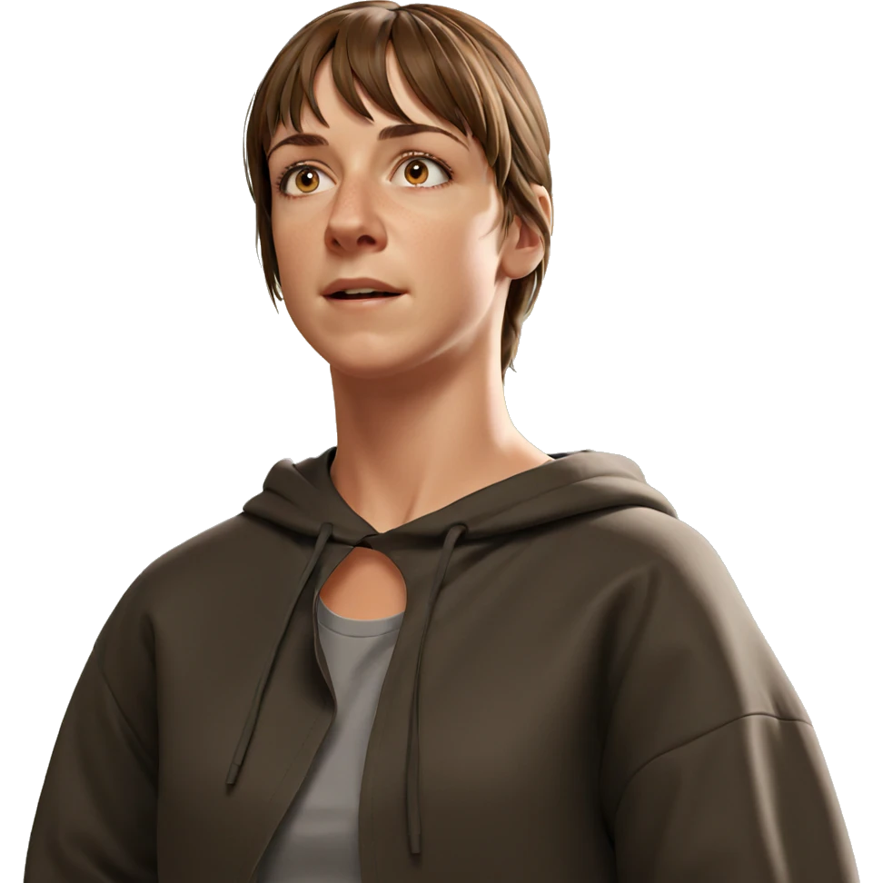 blurry brown haired girl portrait emoji