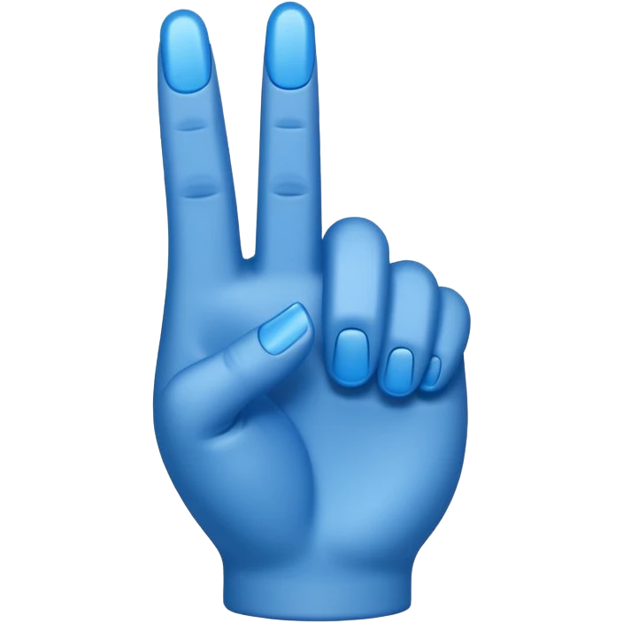 a blue middle finger  emoji