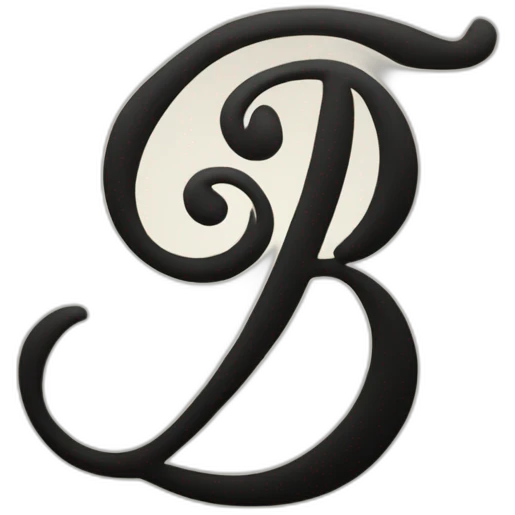 Calligraphic B letter emoji