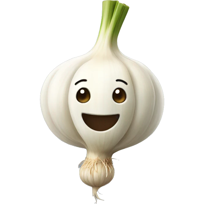 Happy garlic  emoji