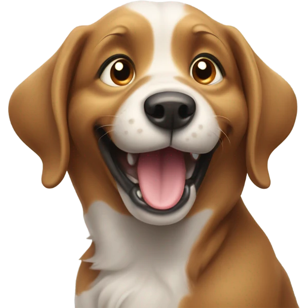 Dog happy  emoji