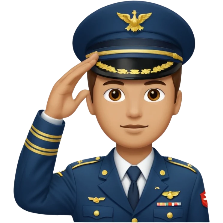Military guy saluting emoji