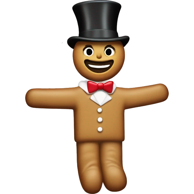 The monopoly man as a gingerbread man  emoji
