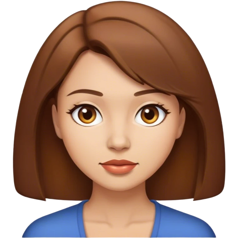 beautiful woman with brown bobbed hair emoji