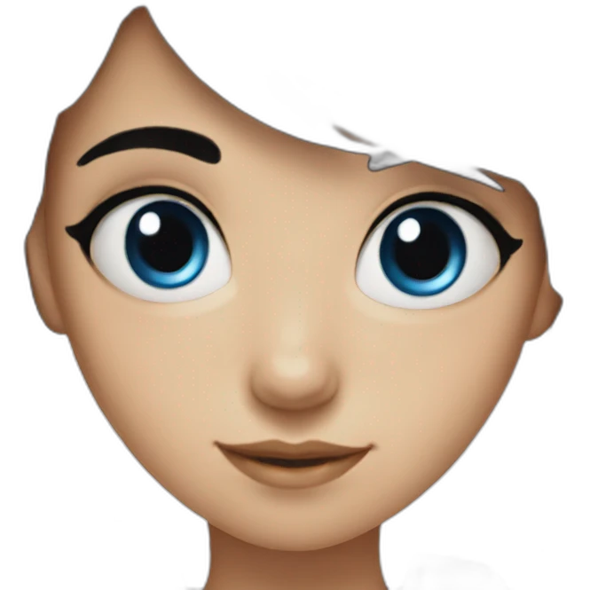 girl with blue eyes and black hair emoji