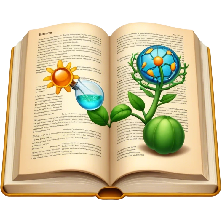 Biologi big book opened emoji