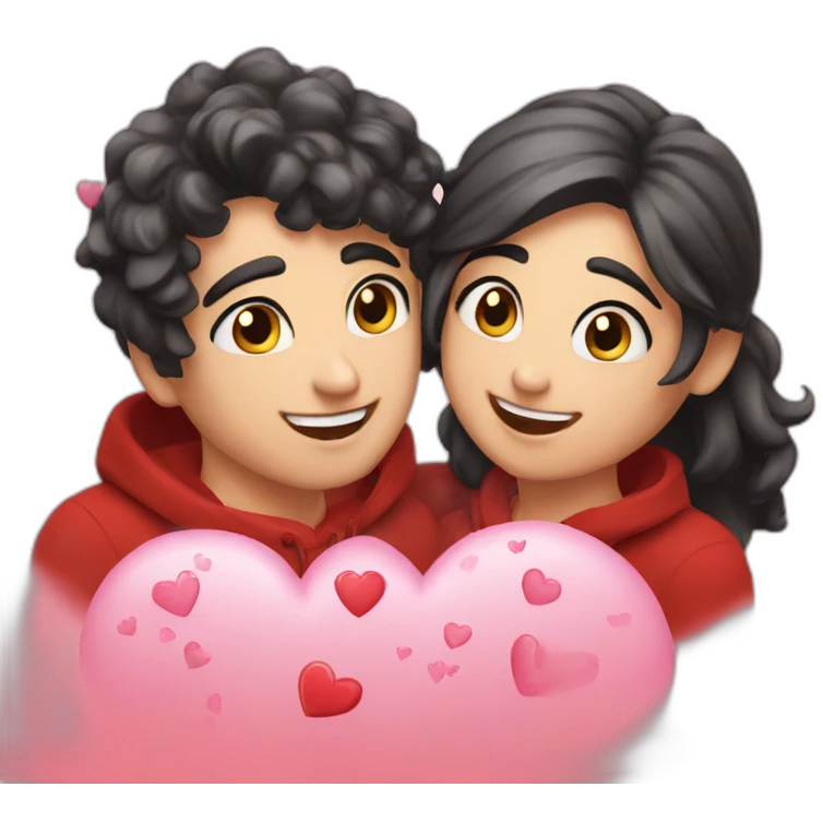 Wishing valentines to my two frienda emoji