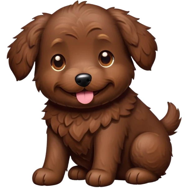 Chocolate Easter doodle dog emoji