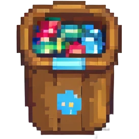 trash on the floor, pixel art style emoji