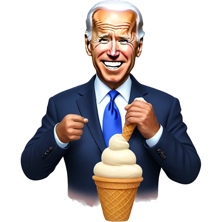 joe biden ice cream eat emoji