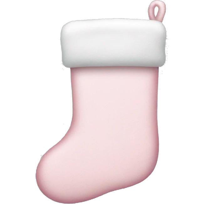  light pink Christmas stocking emoji