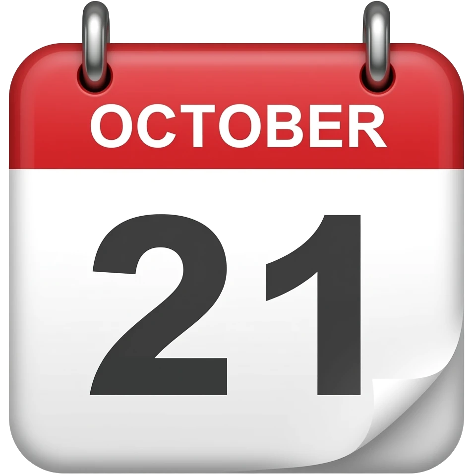 29th October calendar emoji