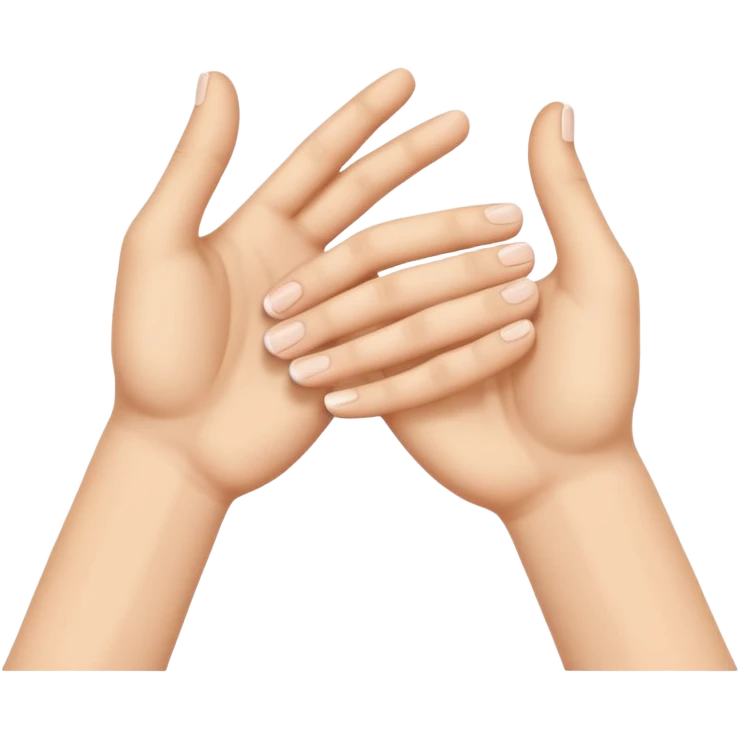 two white hands in a secret handshake emoji