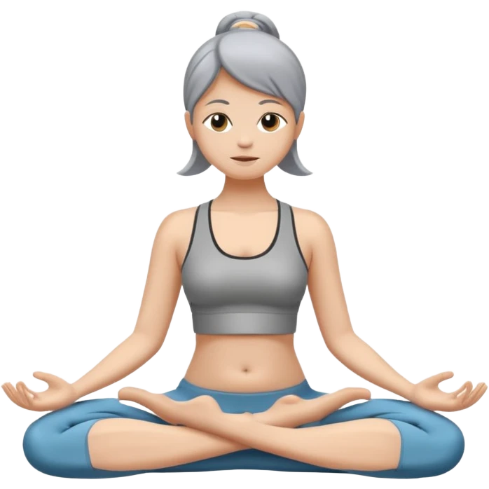 a laptop doing yoga, sitting cross-legged emoji