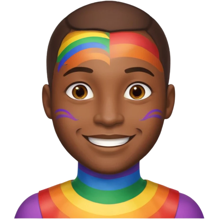   Gay African Man with rainbow skin  emoji