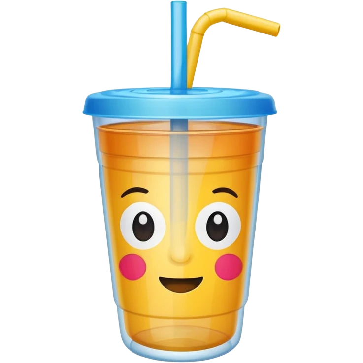 make a cute straw cup emoji