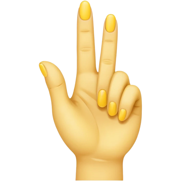 hand with one index finger up yellow simple emoji