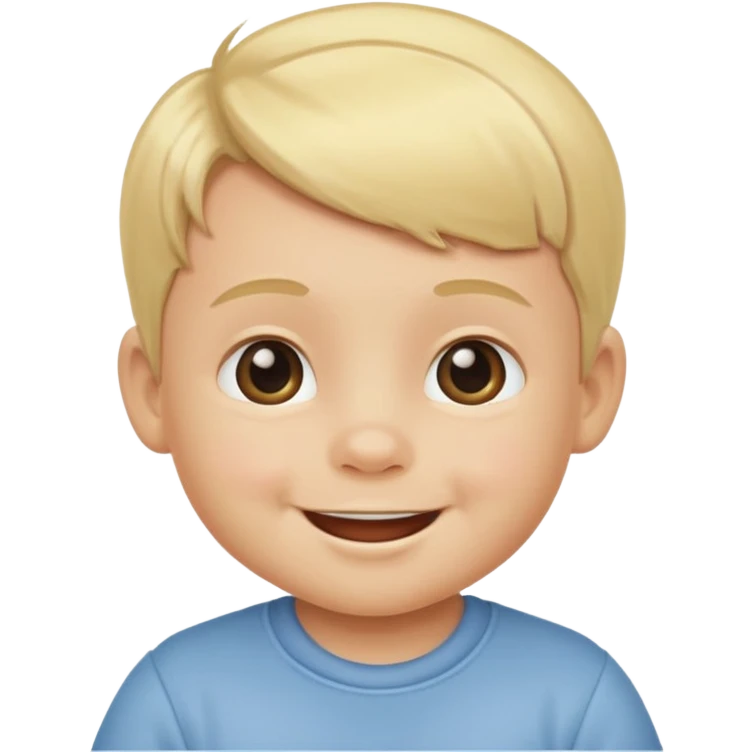 blonde baby boy smiling emoji