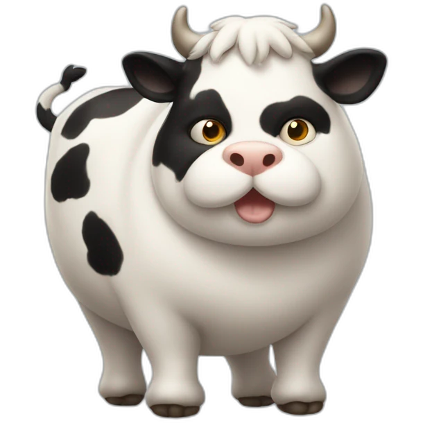 fat cat shaped like a cow emoji