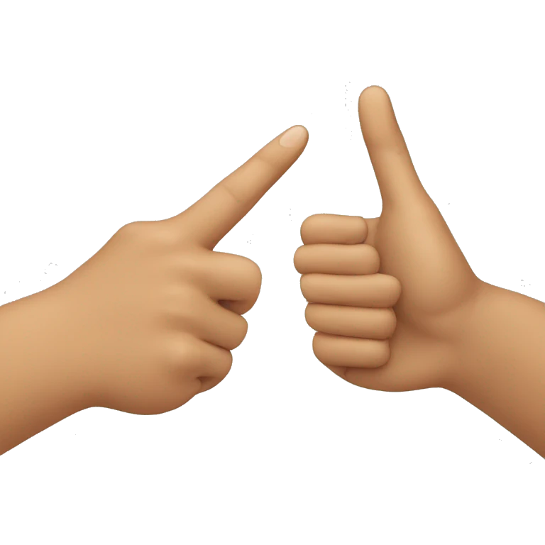 Fingers point in at each other  emoji