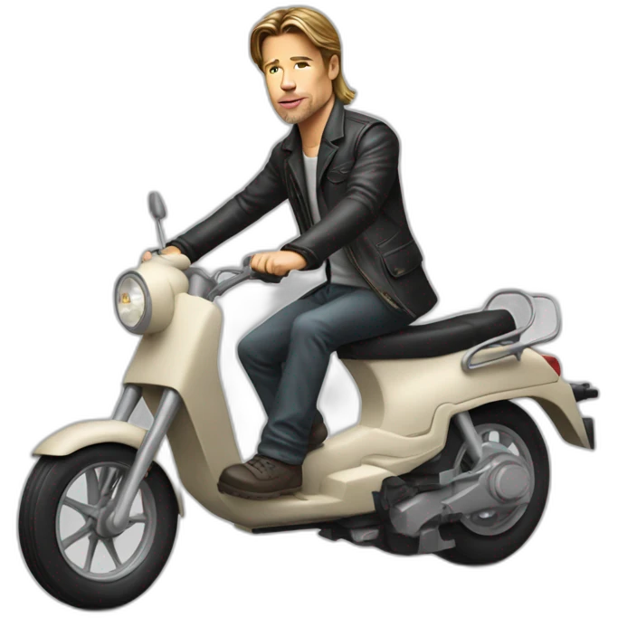 brad pitt sur une mobylette emoji