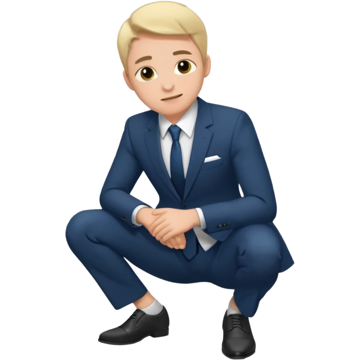 Submissive man on knees emoji