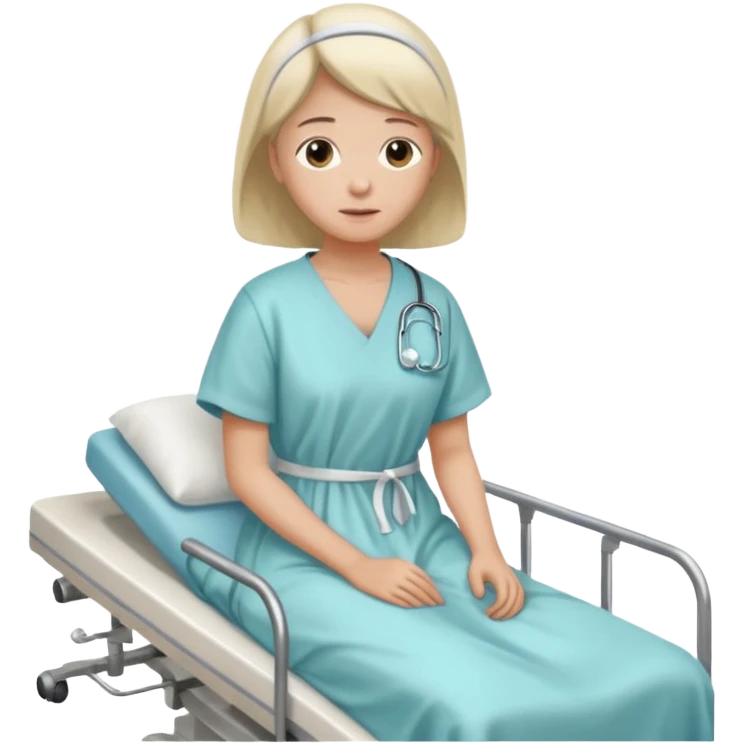 patient in hospital in hospital emoji