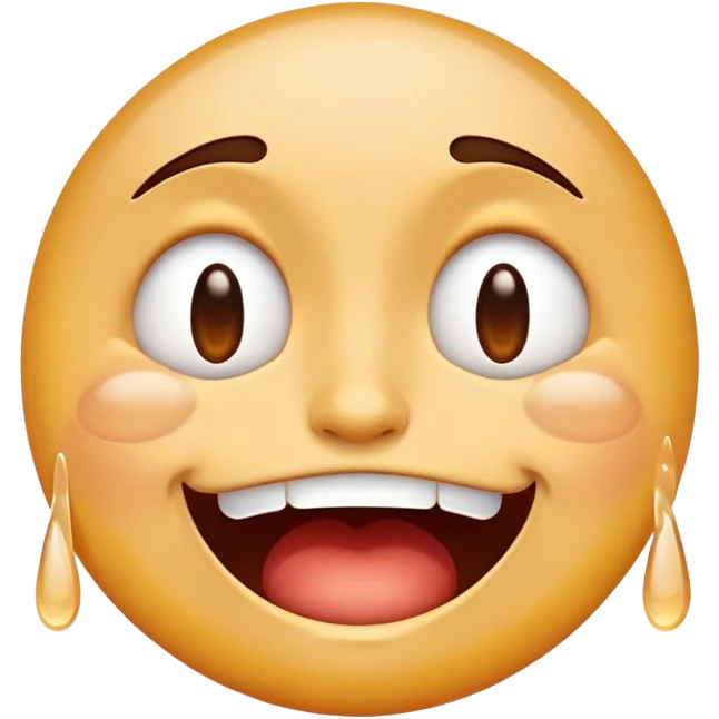 An emoji that cries but laughs maniacally an you don't know if it's happy, sad or crazy emoji
