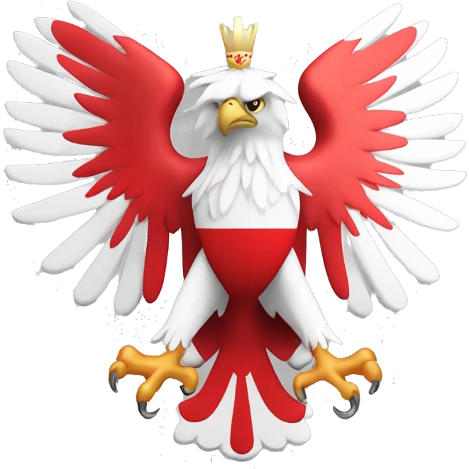 Polish eagle in red and white emoji