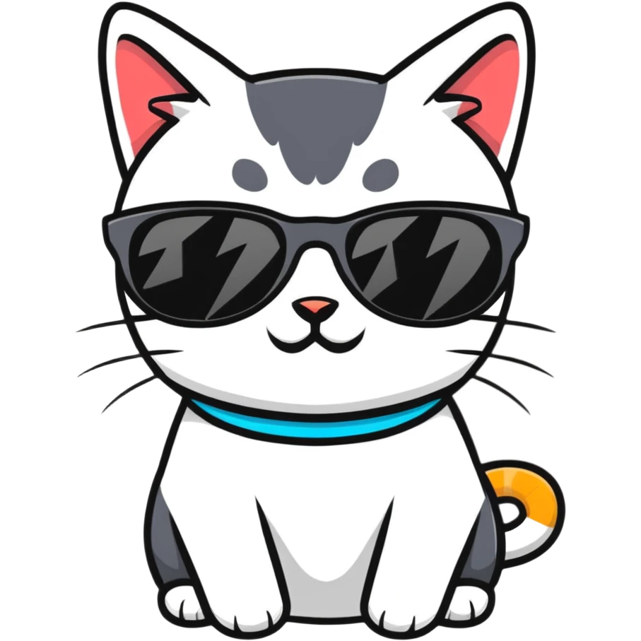 Cat with sunglasses emoji