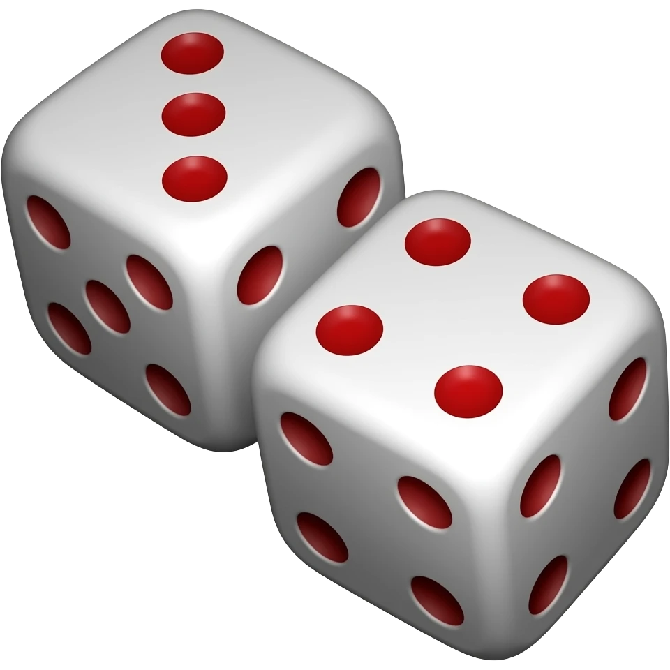 два кубика для игры в настольную игру emoji
