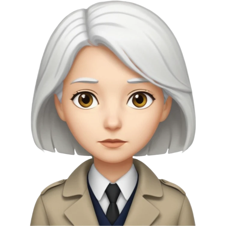 Generate 
1 detective she's white hair covered light eyes fair skin
1 detectective she's black NO HIJAB HAIR OUT BROWN skin  emoji