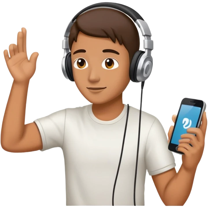 2010 music playlist with headphones and smartphone emoji