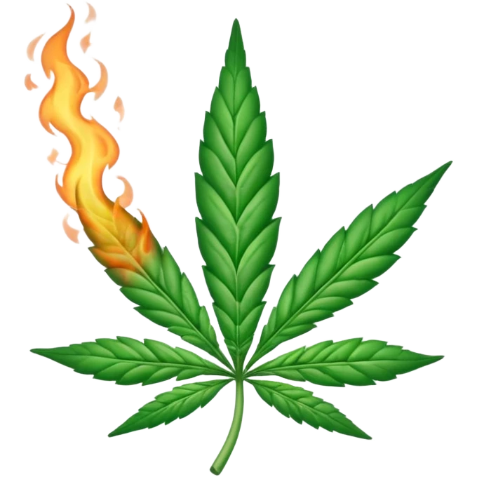 a marijuana jobnt burning emoji