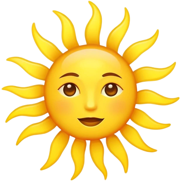 bright yellow sun with rays emoji