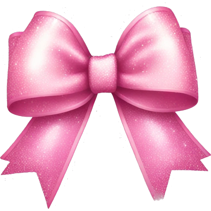 pink sparkling bow emoji