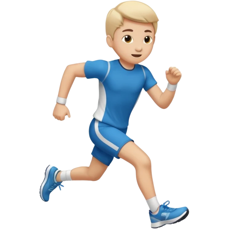 High resolution of ful body kid running  emoji