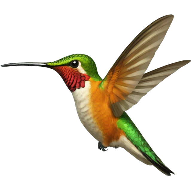 Hummingbird riding on Tigers neck emoji