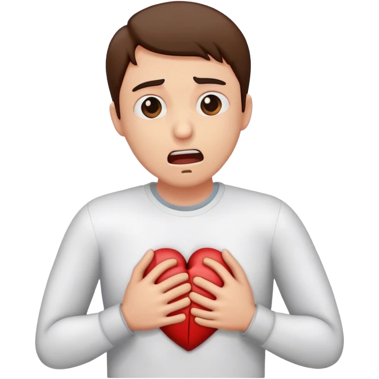 Fake heart attack  emoji