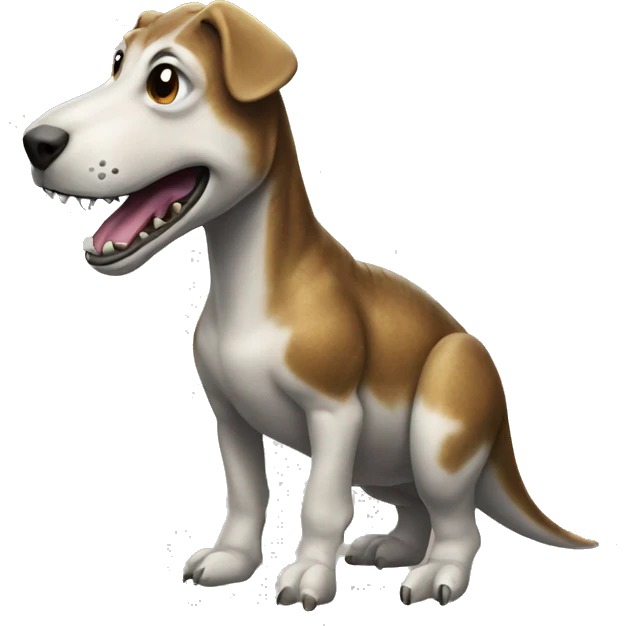 Dinosaur on a dog   emoji