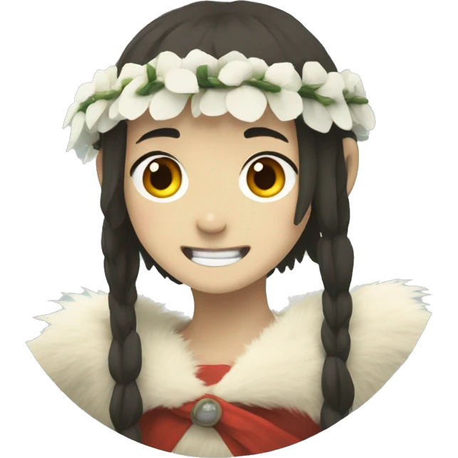 Princess Mononoke Studio Ghibli with Smile Face emoji