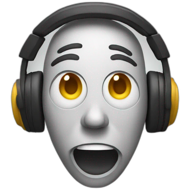 listening music crazy face emoji