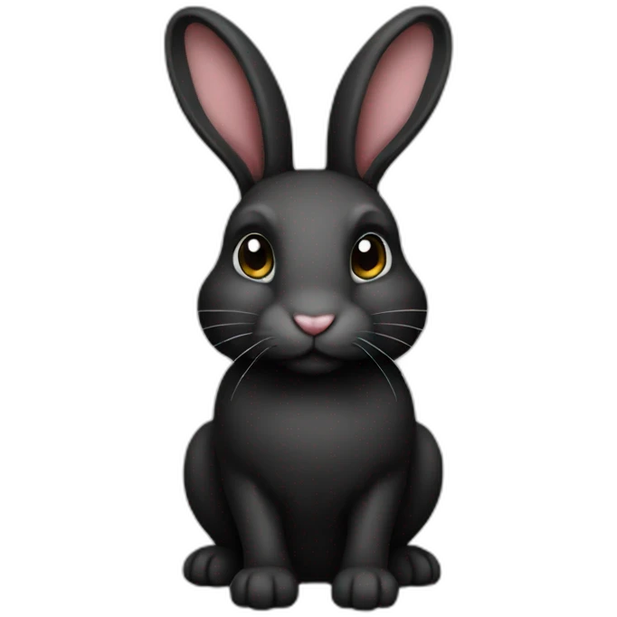 bunny black  emoji