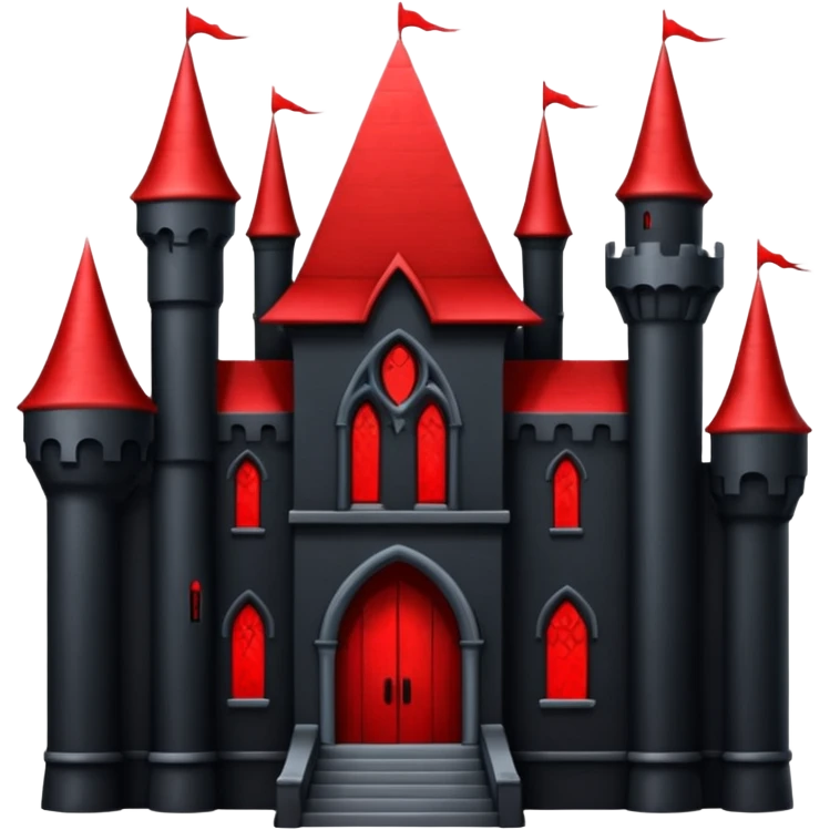 Dark Vampire Castle with the colors red and black emoji