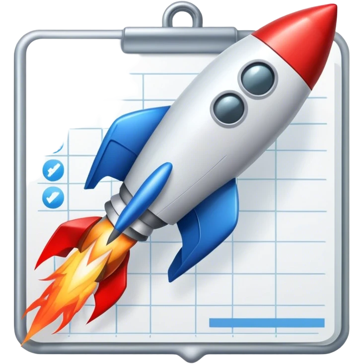perforance chart with rocket emoji