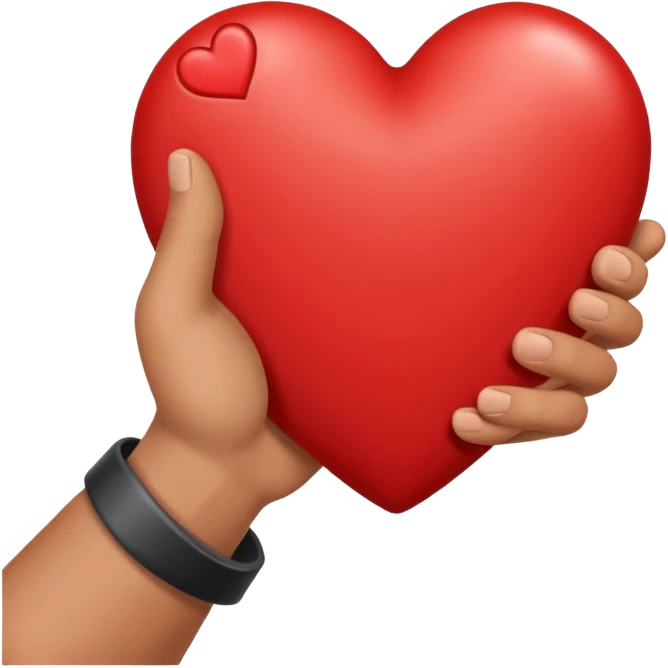 hand holding heart icon emoji