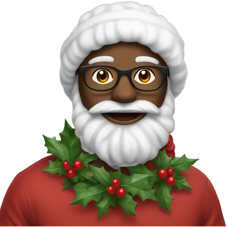 Realistic cristmas wreat with Cotton emoji